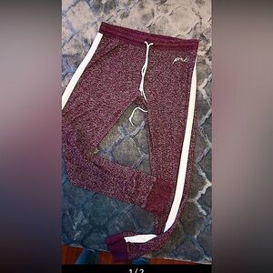 Vs PINK burgundy/wine sweats sz Medium